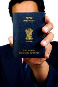 man with passport